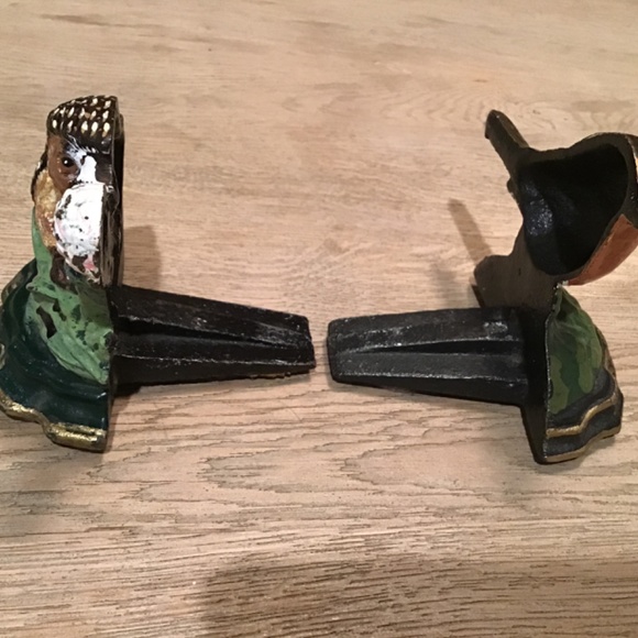 PAIR OF SMALL VINTAGE CAST IRON BIRD & HEDGEHOG DOORSTOPS/DECORATIONS/BOOK-ENDS - Picture 7 of 10